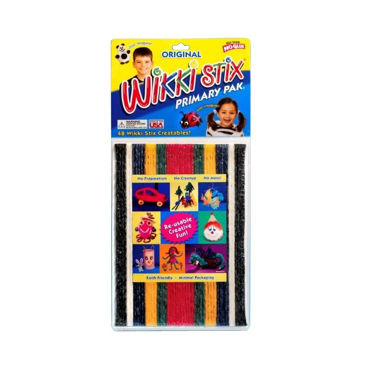 Wikki Stix Primary Colours Pack of 48 - Kidsplay Crafts - Art and